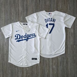 Nike Los Angeles Dodgers Shohei Ohtani Baseball Jersey Home White Blue Boys L